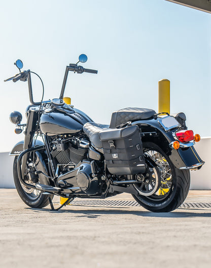 15L - Incognito Quick Mount Medium Solo Motocicleta Alforja (Left Only) para Harley Softail Heritage FLHC/S