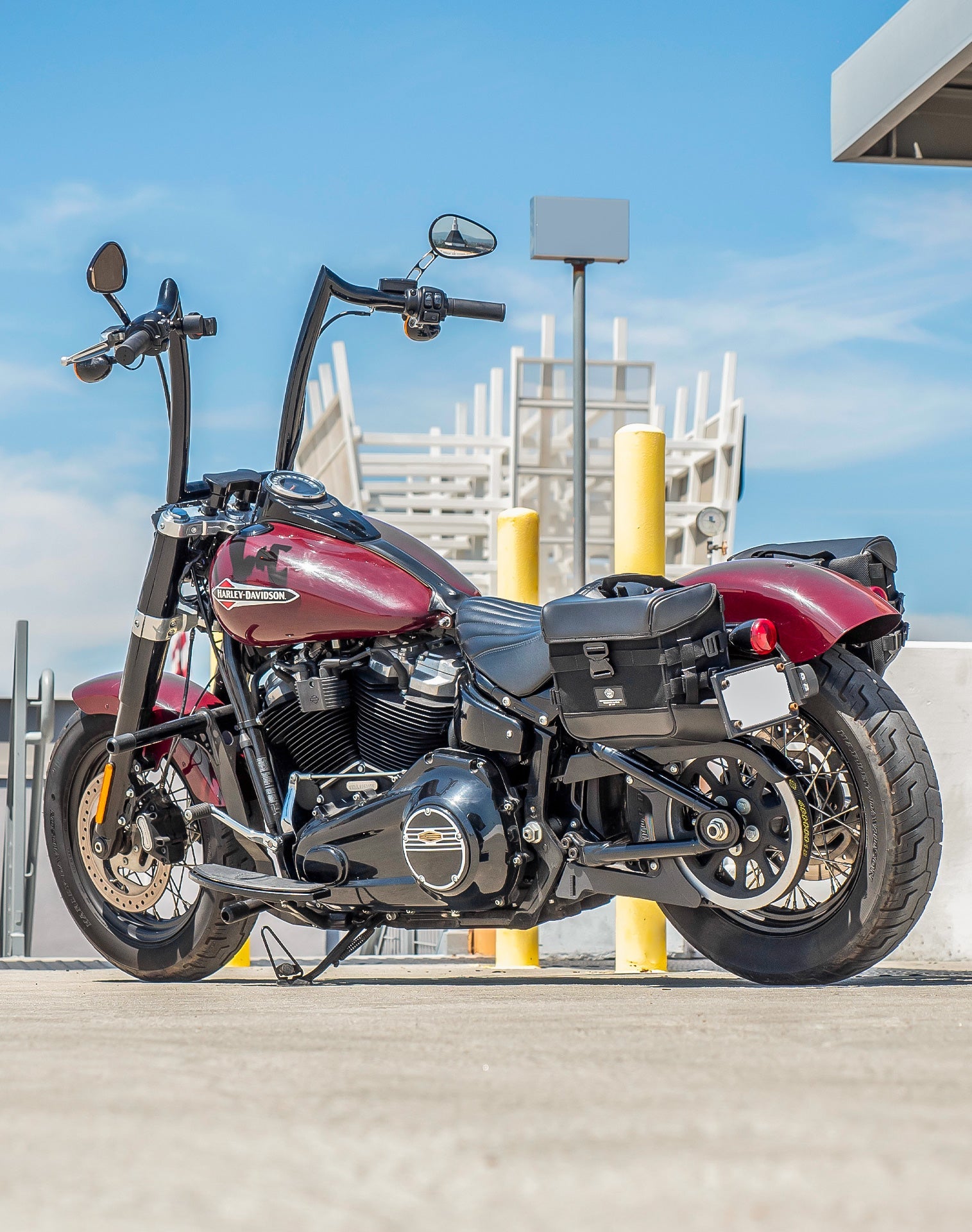 10L - Incognito Quick Mount Small Solo Motocicleta Alforja (Left Only) para Harley Softail Slim FLSL