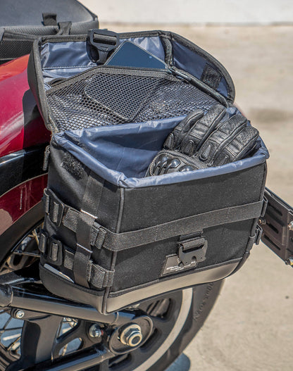 10L - Incognito Quick Mount Small Solo Motocicleta Alforja (Left Only) para Harley Softail Slim FLSL