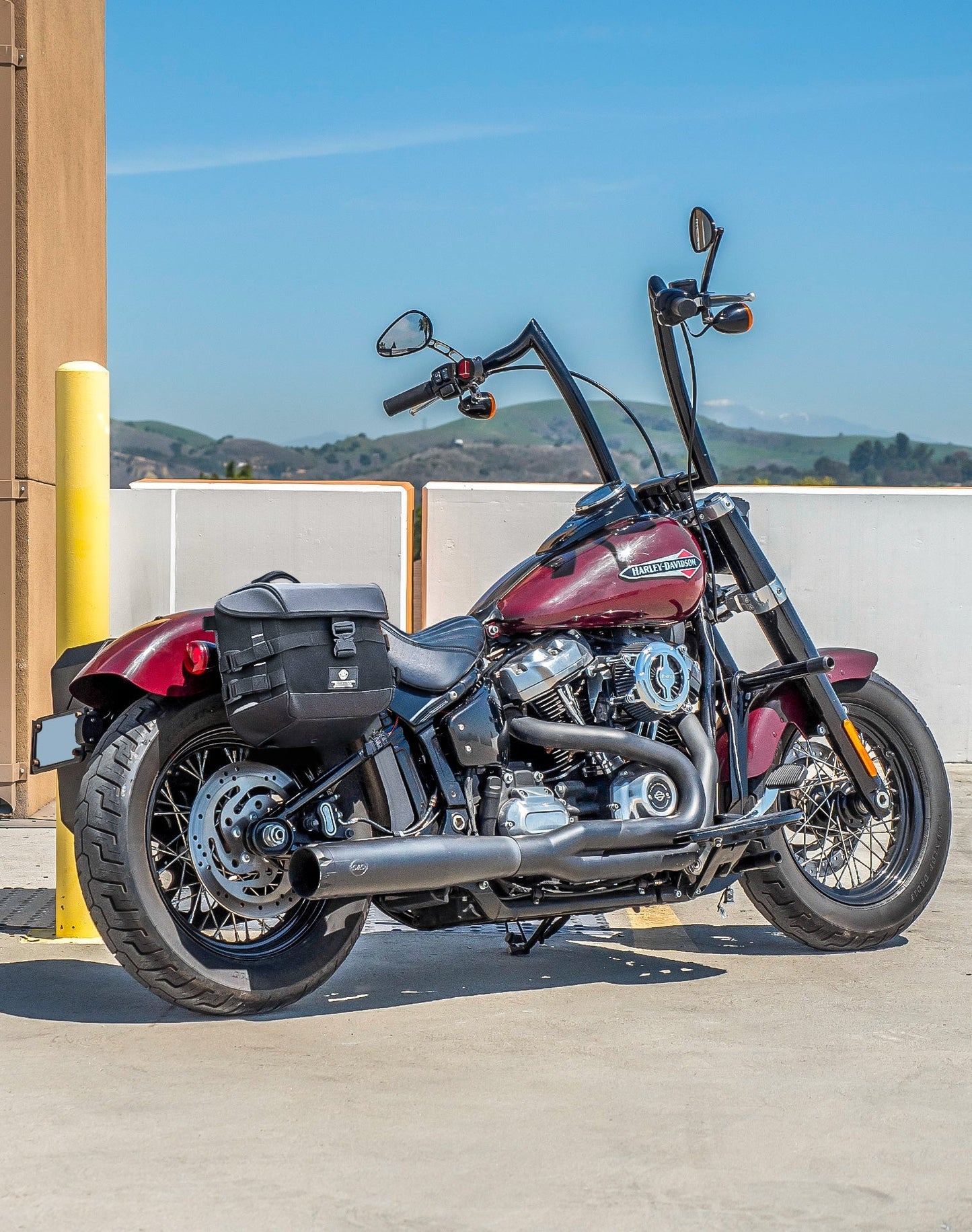 10L - Incognito Quick Mount Small Solo Motocicleta Alforja (Right Only) para Harley Softail Slim FLSL