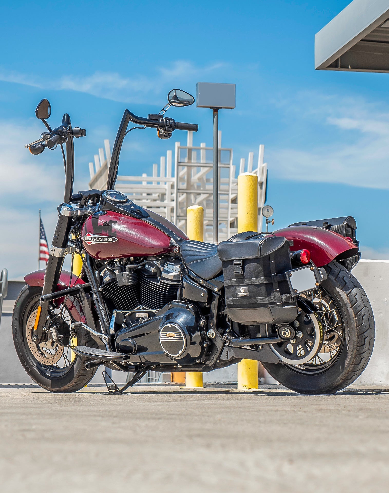15L - Incognito Quick Mount Medium Solo Motocicleta Alforja (Left Only) para Harley Softail Slim FLSL