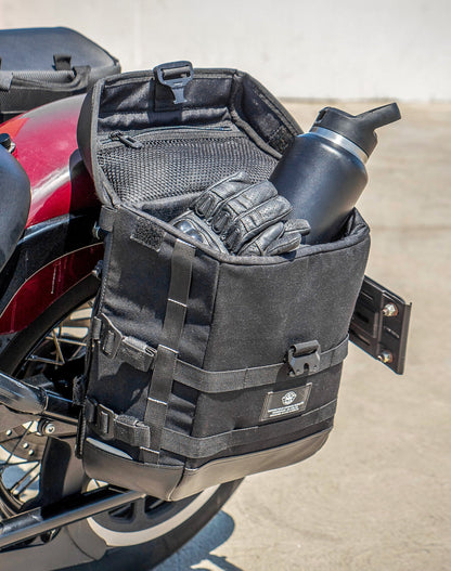 15L - Incognito Quick Mount Medium Solo Motocicleta Alforja (Left Only) para Harley Softail Slim FLSL