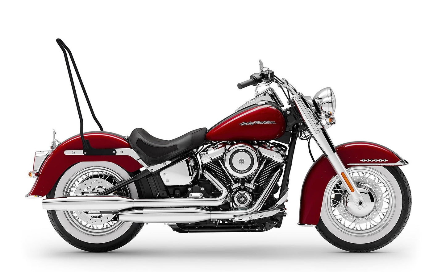 Iron Born Blade 25" Sissy bar para Harley Softail Deluxe FLDE Matte Black