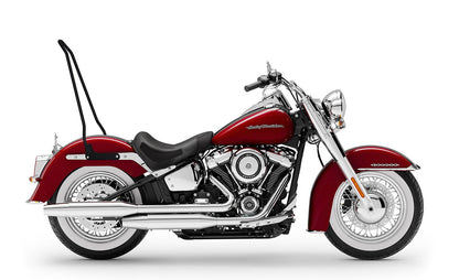 Iron Born Blade 25" Sissy bar para Harley Softail Deluxe FLDE Matte Black