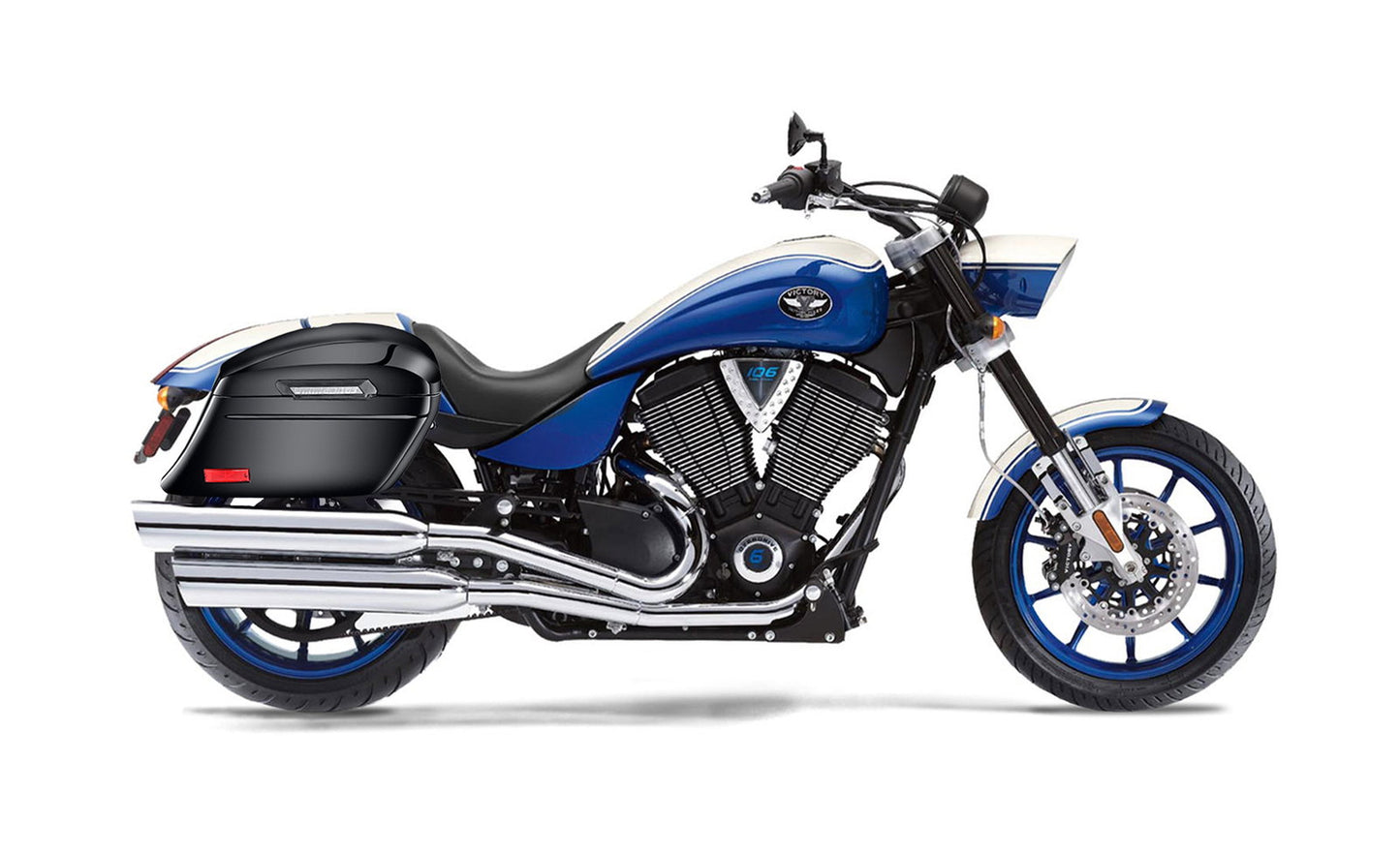 44L - Lamellar Stallion Extra Large Victory Hammer Painted Motocicleta Hard Alforjas