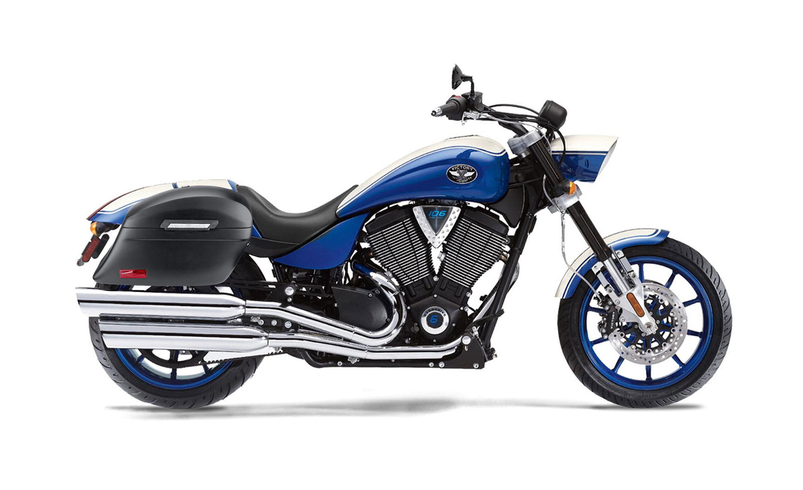 44L - Lamellar Stallion Extra Large Victory Hammer Matte Motocicleta Hard Alforjas