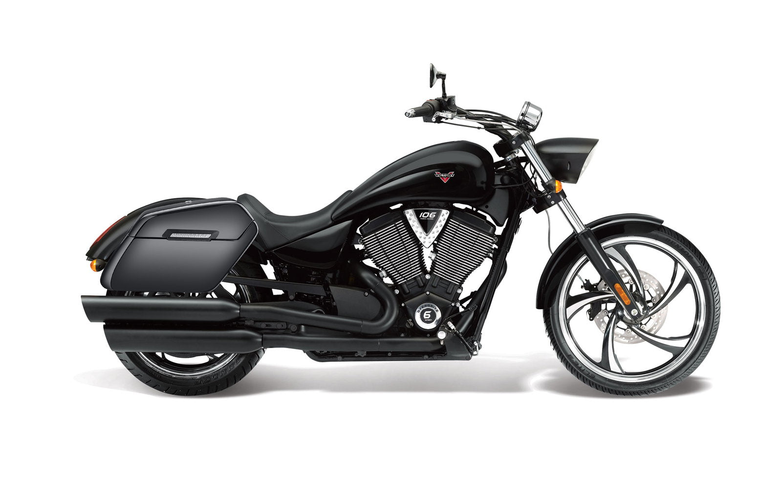 42L - Baldur XL Victory 8 Ball Painted Motocicleta Hard Alforjas