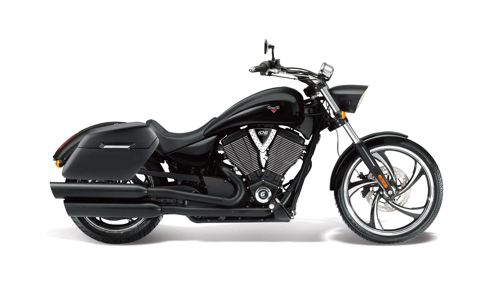 42L - Baldur XL Victory 8 Ball Matte Motocicleta Hard Alforjas