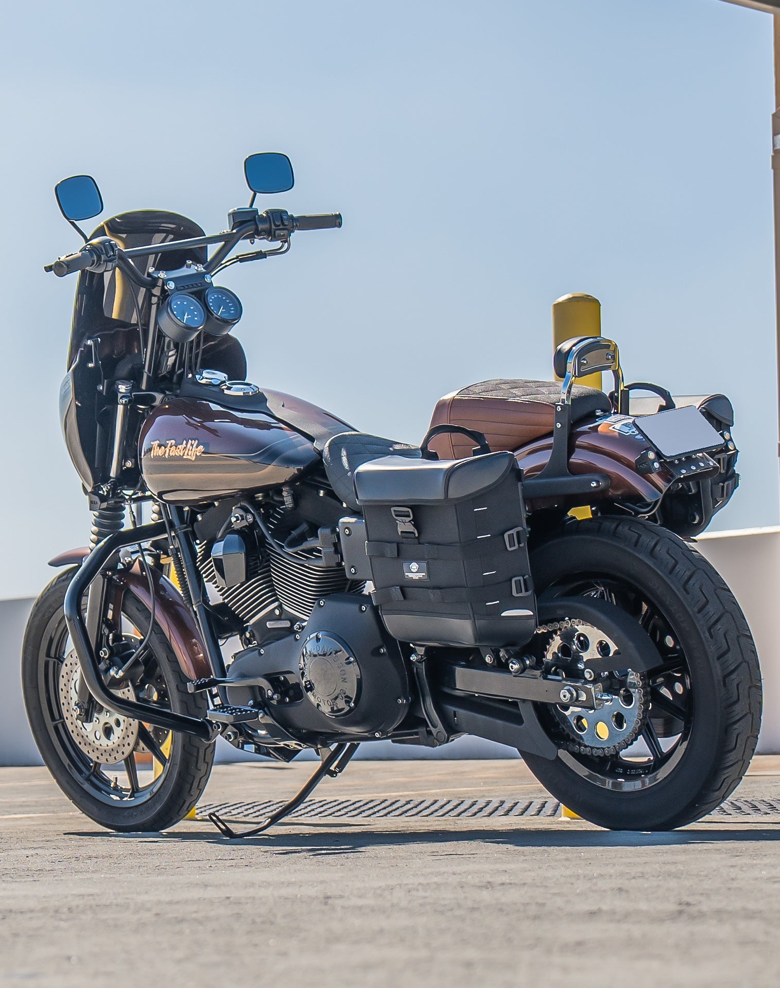 15L - Incognito Quick Mount Medium Solo Alforja (Left Only) para Harley Dyna Super Glide FXD/I