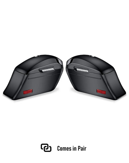 44L - Lamellar Stallion Extra Large Painted Motocicleta Hard Alforjas para Harley Softail Custom FXSTC