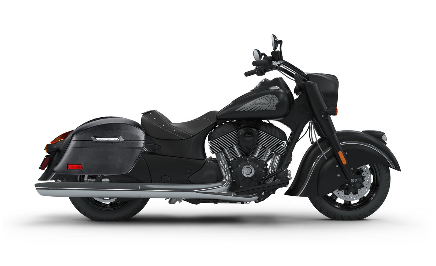 44L - Lamellar Stallion Extra Large Indian Chief Darkhorse Leather Covered Motocicleta Hard Alforjas