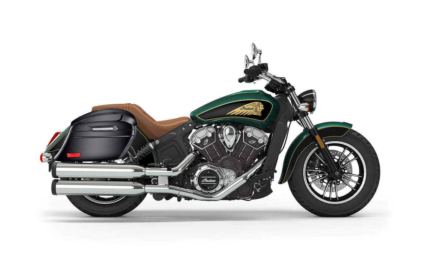 44L - Lamellar Stallion Extra Large Indian Scout Painted Motocicleta Hard Alforjas