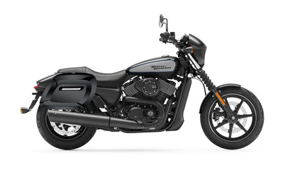 36L - Lamellar Raven Extra Large Shock Cut-out Painted Hard Alforjas para Harley Street 750