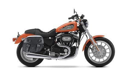 25L - Arch Large Shock Cutout Leather Motocicleta Alforjas para Harley Sportster 883 Low XL883L
