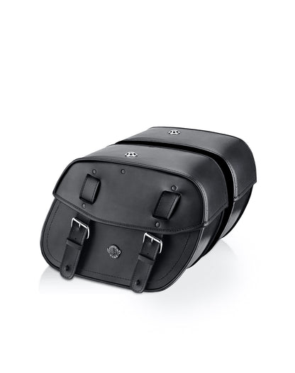 25L - Arch Large Shock Cutout Leather Motocicleta Alforjas para Harley Sportster 48 XL1200X