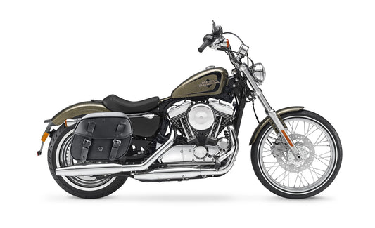 25L - Arch Large Shock Cutout Leather Motocicleta Alforjas para Harley Sportster 72 XL1200V