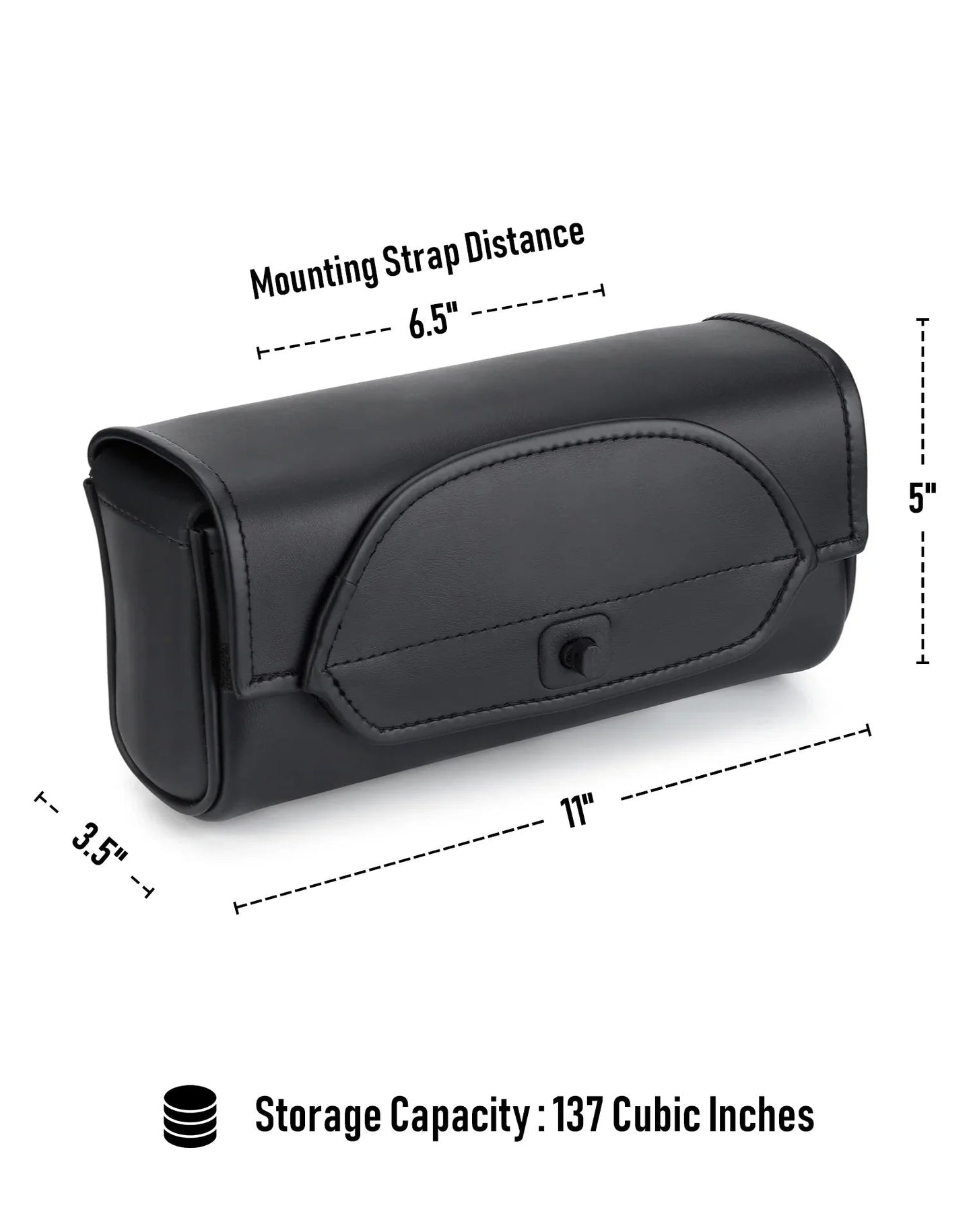 2L - Twist Essential Kawasaki Leather Motocicleta Bolsa para manubrio