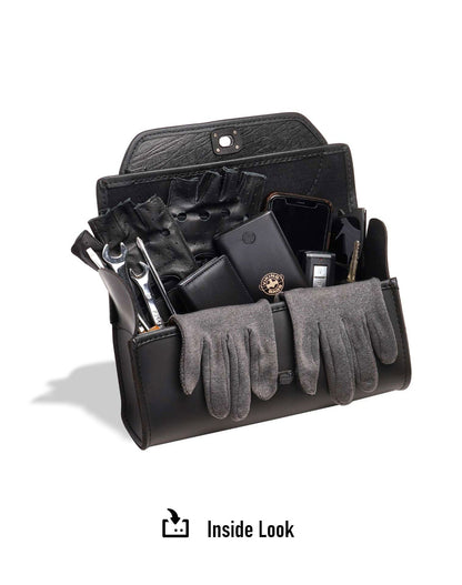2L - Twist Essential Kawasaki Leather Motocicleta Bolsa para manubrio