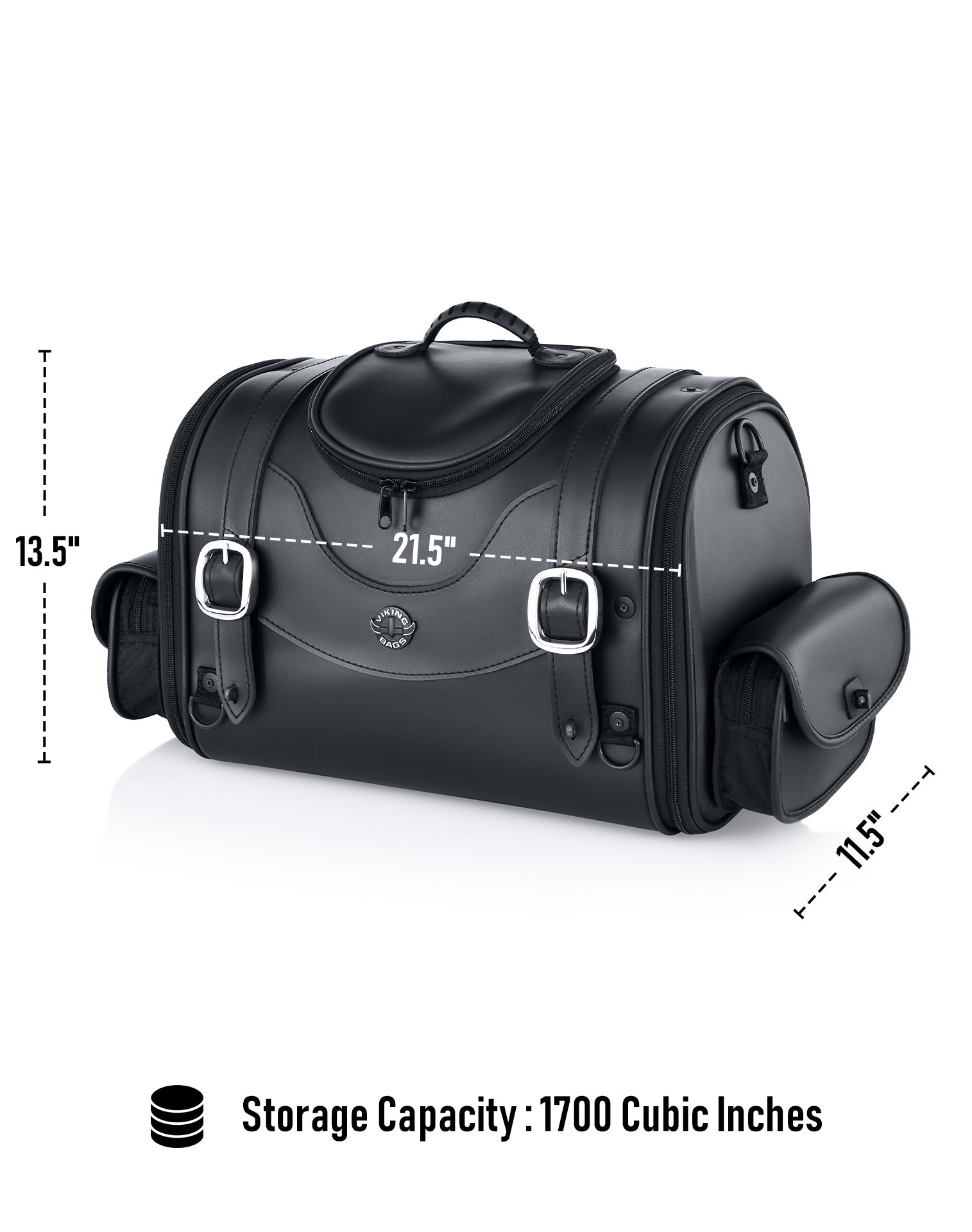 28L - Century Large Leather Motocicleta Bolsa rollo para Harley Davidson