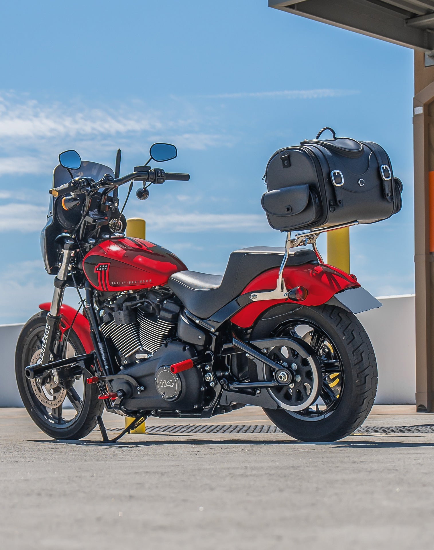 28L - Century Large Suzuki Leather Motocicleta Bolsa rollo