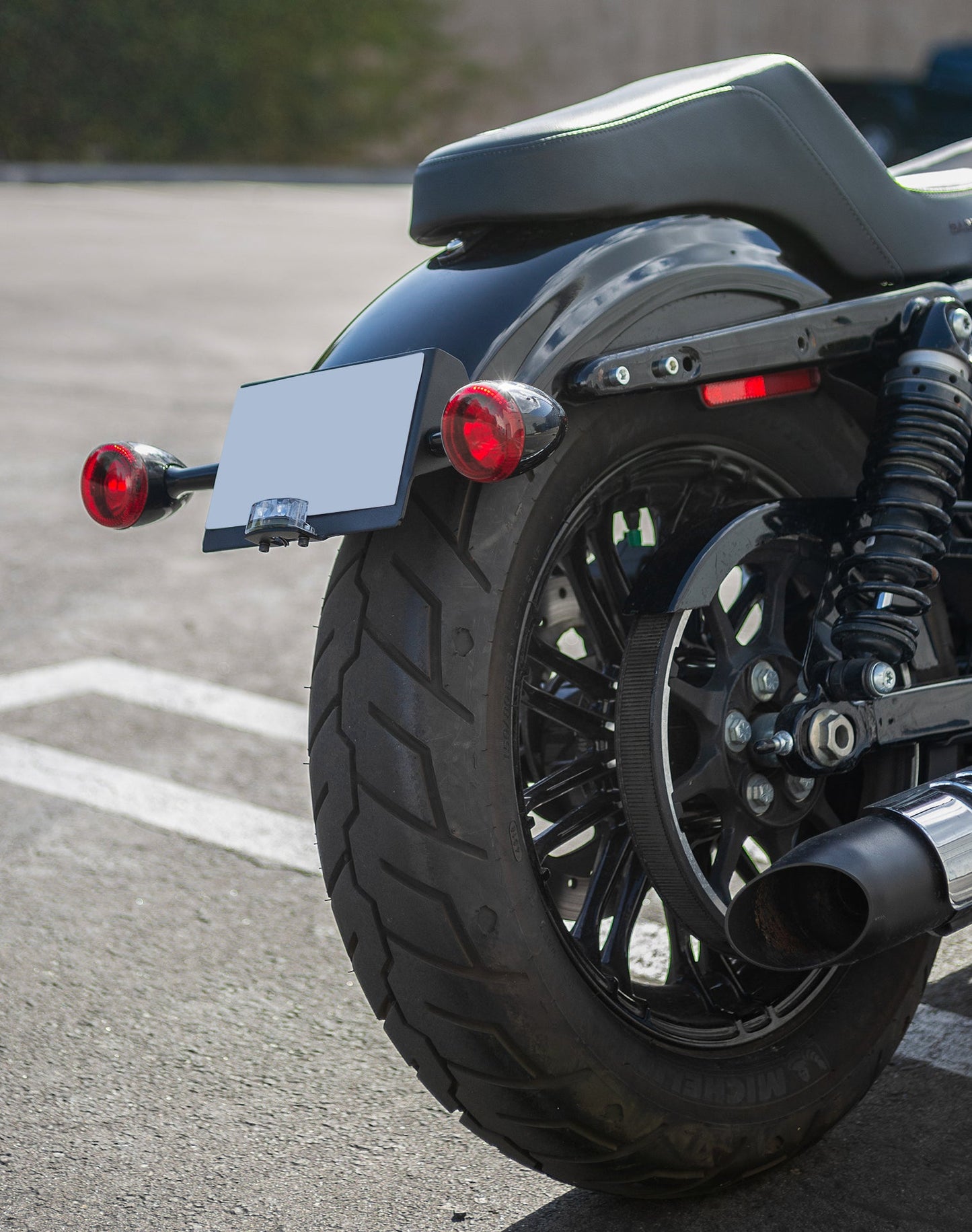 Viking License Plate and Turn Signal Relocation Kit para Harley Sportster (Side Mount Licence Plate)