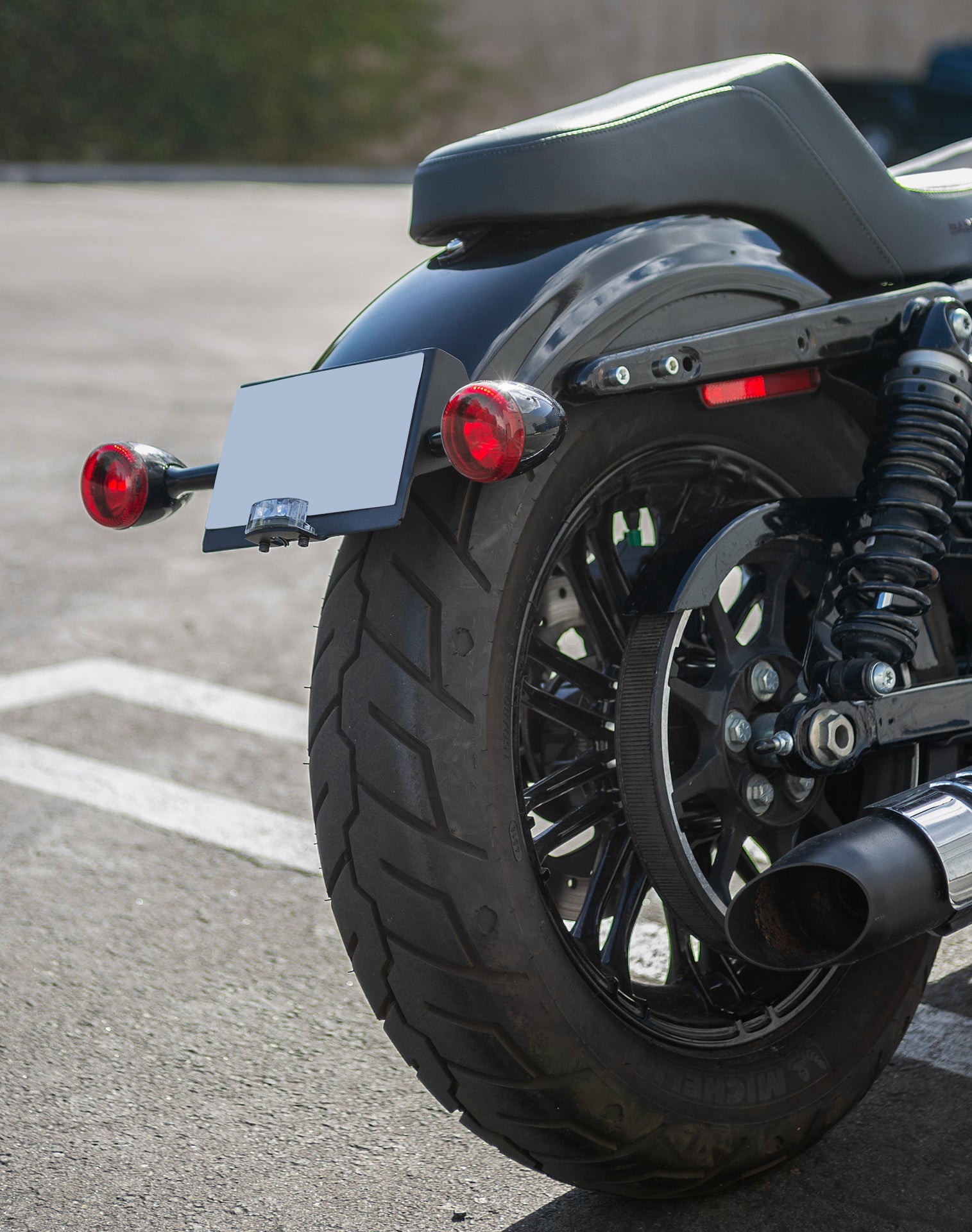 Viking License Plate and Turn Signal Relocation Kit para Harley Sportster (Side Mount Licence Plate)