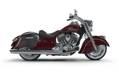 44L - Lamellar Stallion Extra Large Indian Chief Classic Leather Covered Motocicleta Hard Alforjas