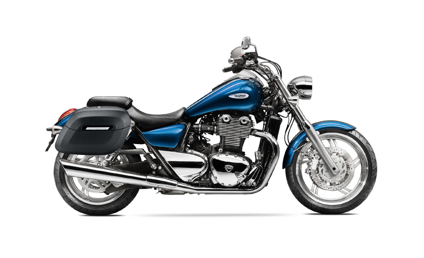 36L - Lamellar Raven Extra Large Triumph Thunderbird Shock Cut-out Leather Covered Motocicleta Hard Alforjas