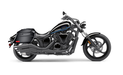 44L - Lamellar Stallion Extra Large Yamaha Stryker Painted Motocicleta Hard Alforjas