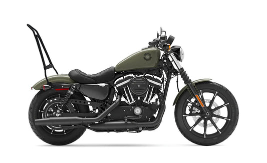 Iron Born Blade 25" Sissy bar with Foldable Luggage Rack para Harley Sportster 883 Iron XL883N Matte Black