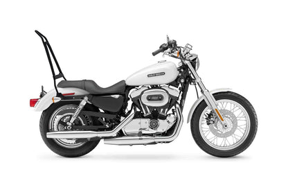 Iron Born Blade 25" Sissy bar with Foldable Luggage Rack para Harley Sportster 1200 Low XL1200L Matte Black