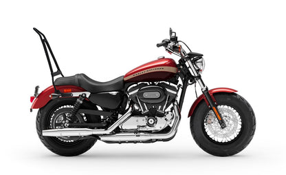 Iron Born Blade 25" Sissy bar with Foldable Luggage Rack para Harley Sportster 1200 Custom XL1200C Matte Black