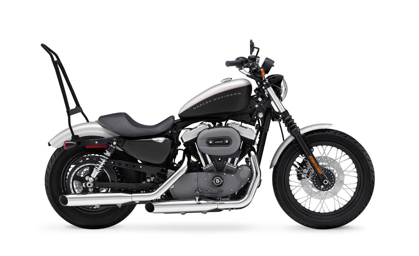 Iron Born Blade 25" Sissy bar with Foldable Luggage Rack para Harley Sportster 1200 Nightster XL1200N Matte Black