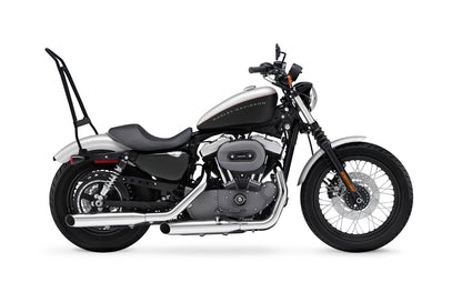 Iron Born Blade 25" Sissy bar with Foldable Luggage Rack para Harley Sportster 1200 Nightster XL1200N Matte Black