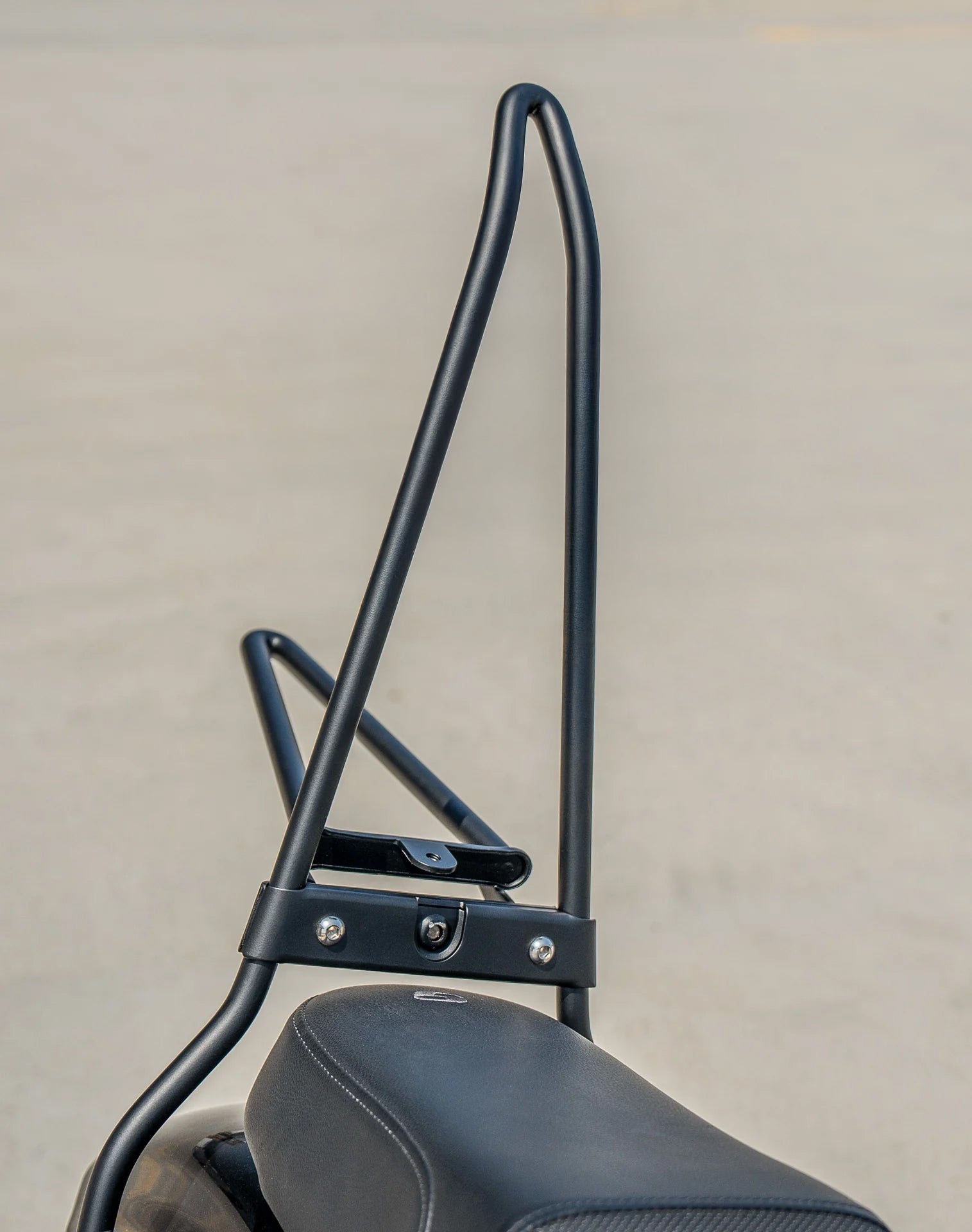 Iron Born Blade 25" Sissy bar with Foldable Luggage Rack para Harley Sportster Forty Eight Matte Black