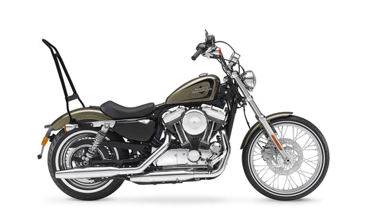 Iron Born Blade 25" Sissy bar with Foldable Luggage Rack para Harley Sportster Seventy Two Matte Black