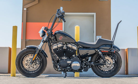 Iron Born Blade 25" Sissy bar para Harley Sportster Forty Eight Matte Black