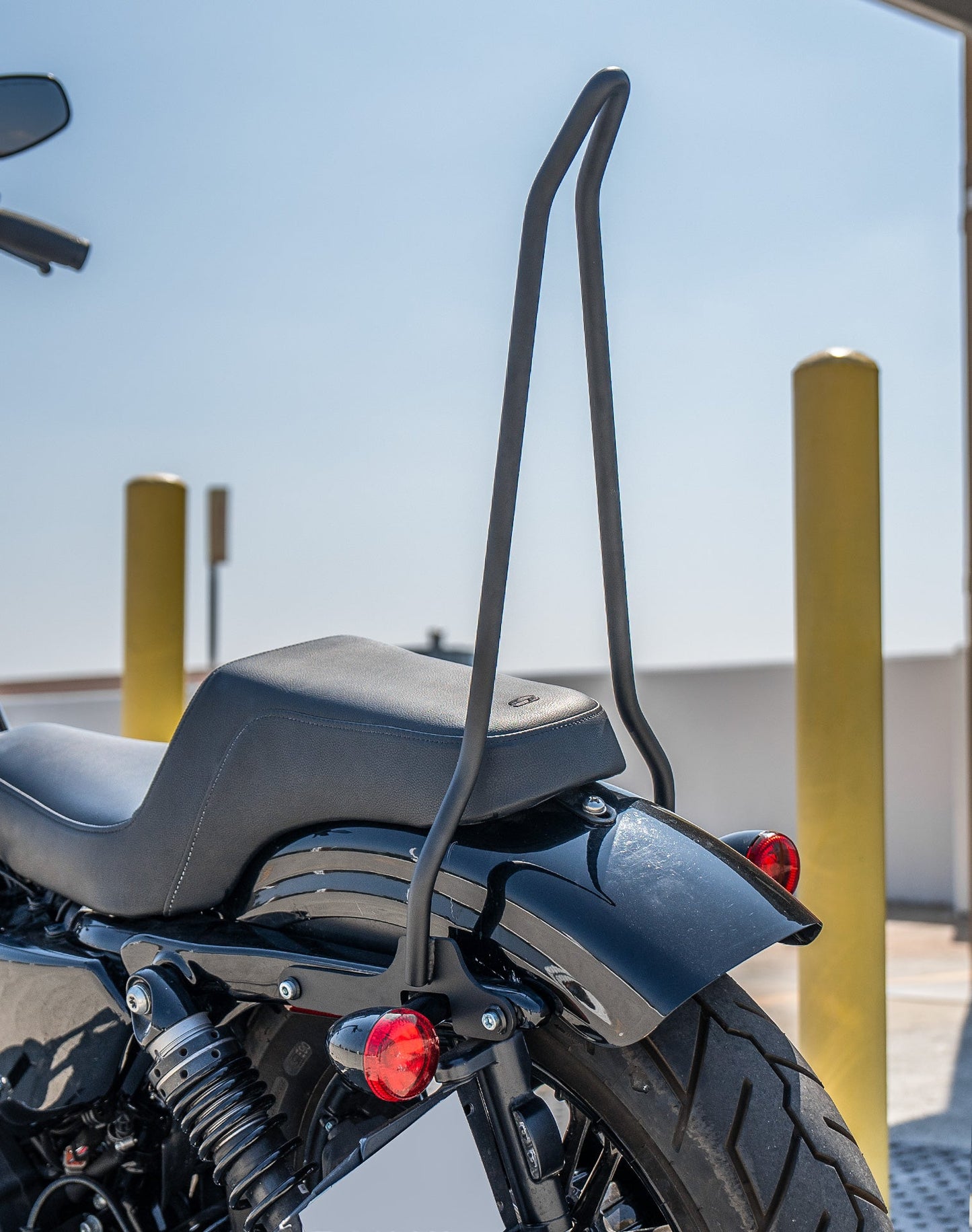 Iron Born Blade 25" Sissy bar para Harley Sportster Forty Eight Matte Black