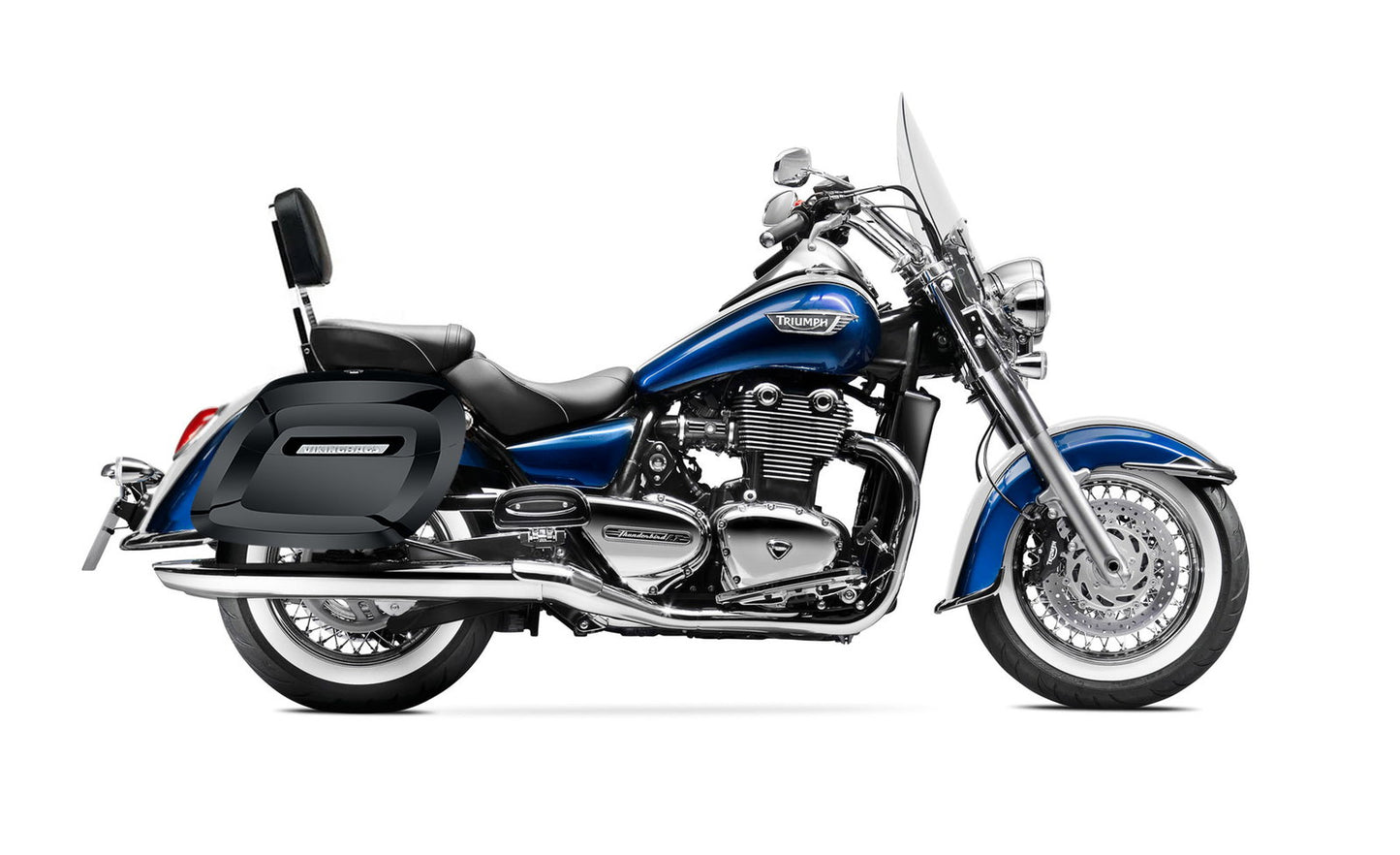 36L - Lamellar Raven Extra Large Triumph Thunderbird LT Shock Cut-out Painted Motocicleta Hard Alforjas