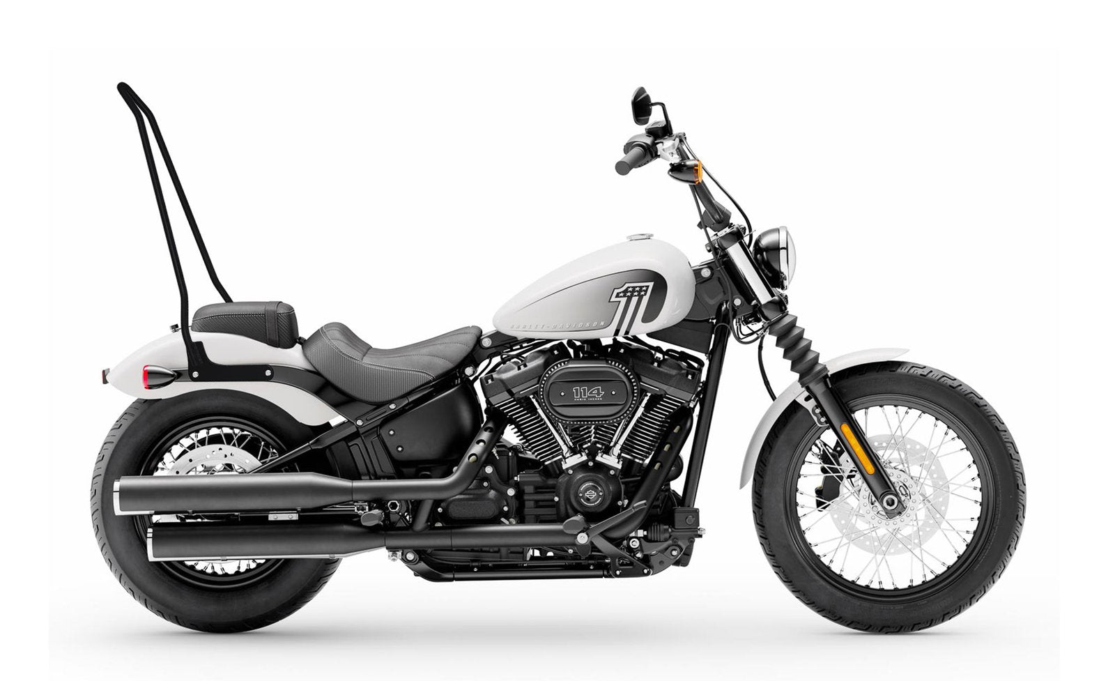 Iron Born Blade 25" Sissy bar para Harley Softail Street Bob Matte Black