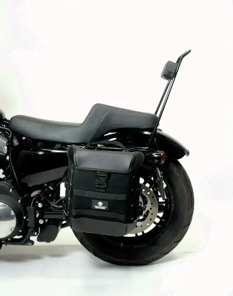 15L - Incognito Quick Mount Medium Solo Motocicleta Alforja (Left Only) para Harley Sportster 1200 Custom XL1200C/XLH1200C/XL50