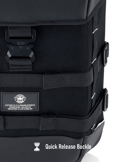 15L - Incognito Quick Mount Medium Solo Motocicleta Alforja (Left Only) para Harley Sportster Forty Eight XL1200X/XL1200XS