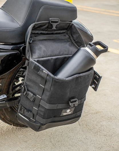 15L - Incognito Quick Mount Medium Solo Motocicleta Alforja (Left Only) para Harley Sportster Forty Eight XL1200X/XL1200XS