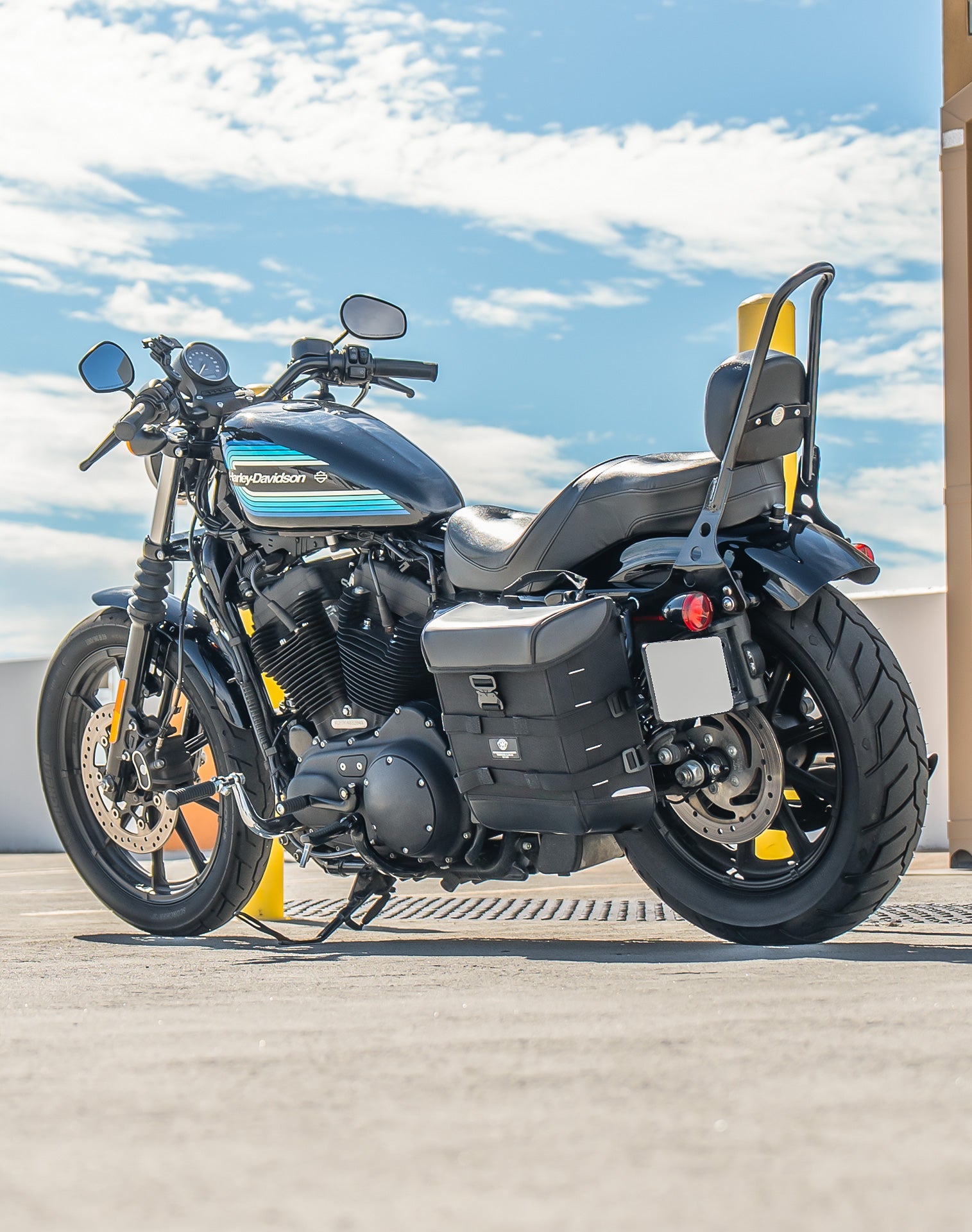 15L - Incognito Quick Mount Medium Solo Motocicleta Alforja (Left Only) para Harley Sportster 1200 Iron XL1200NS