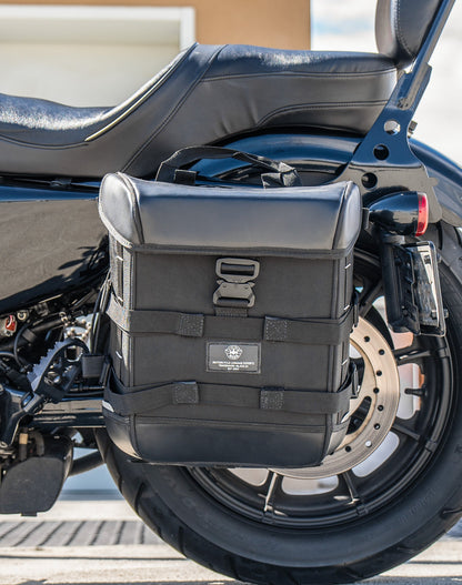 15L - Incognito Quick Mount Medium Solo Motocicleta Alforja (Left Only) para Harley Sportster 1200 Iron XL1200NS