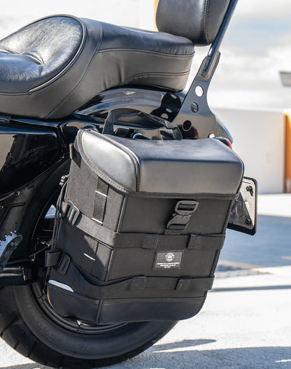 15L - Incognito Quick Mount Medium Solo Motocicleta Alforja (Left Only) para Harley Sportster 1200 Iron XL1200NS