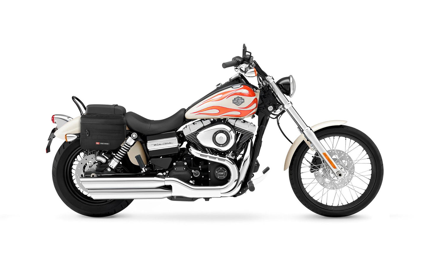 10L - Patriot Small Throw Over Alforjas para Harley Dyna Wide Glide FXDWG/I