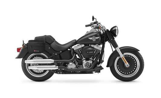 10L - Patriot Small Throw Over Alforjas para Harley Softail Fat Boy Lo FLSTFB