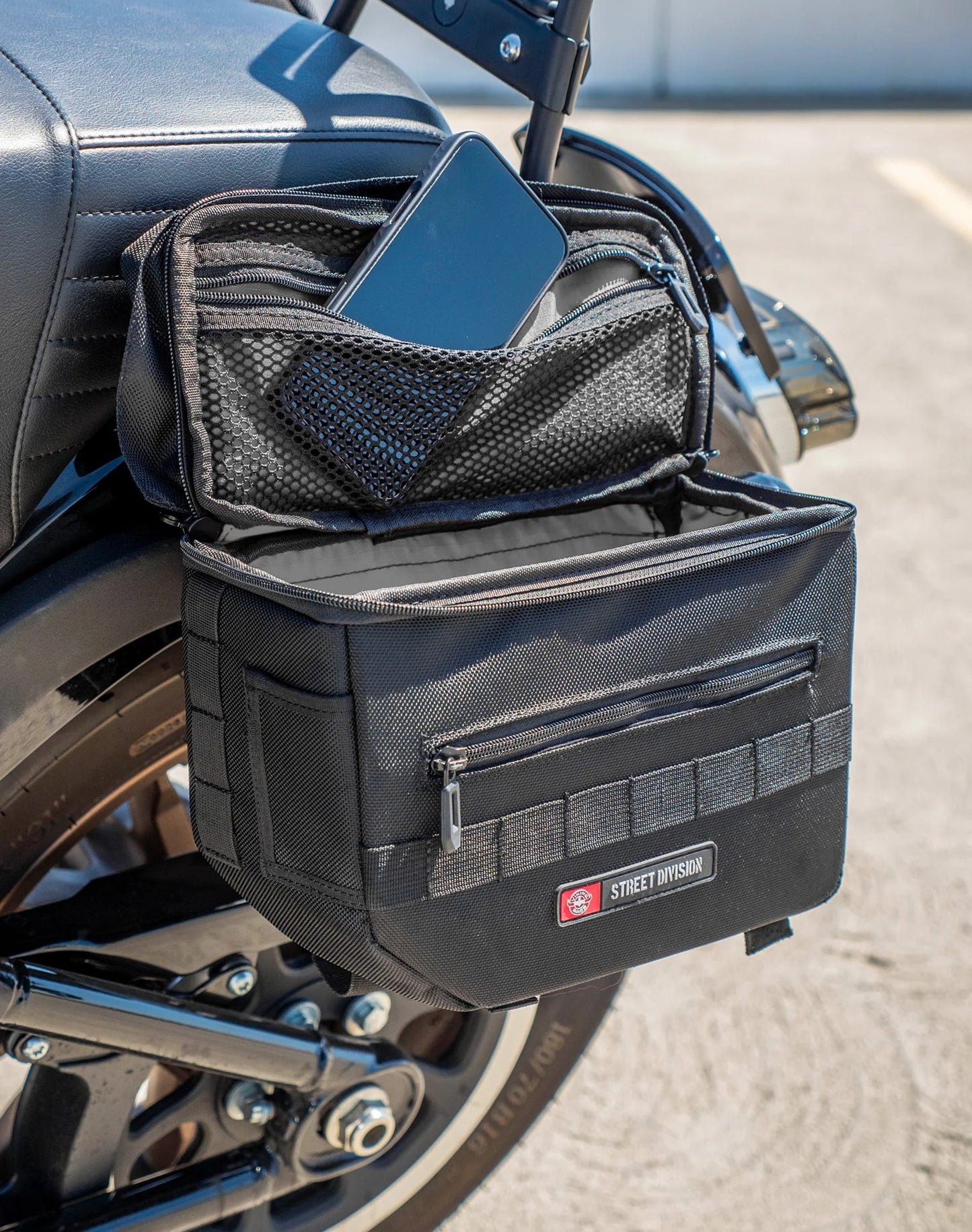 10L - Patriot Small Throw Over Alforjas para Harley Softail Low Rider S FXLRS