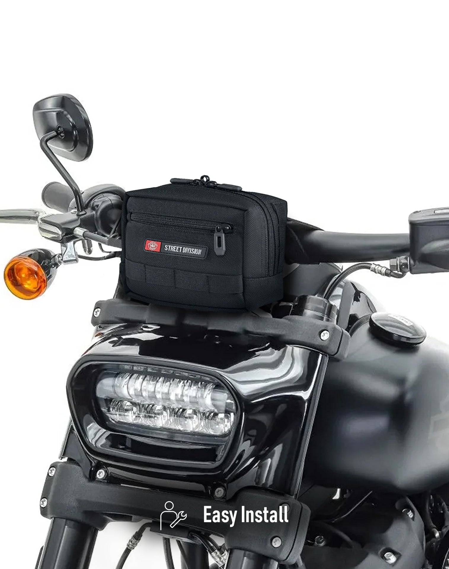 1L - Incognito Motocicleta Bolsa para manubrio para Harley Davidson